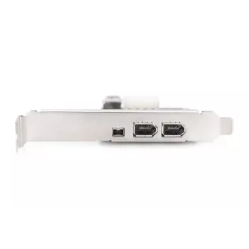 DIGITUS IEEE 1394a interfacekaart, Pci-e, 3 poort, 1x ext. 1394mini, 2x ext. 1394a poorten