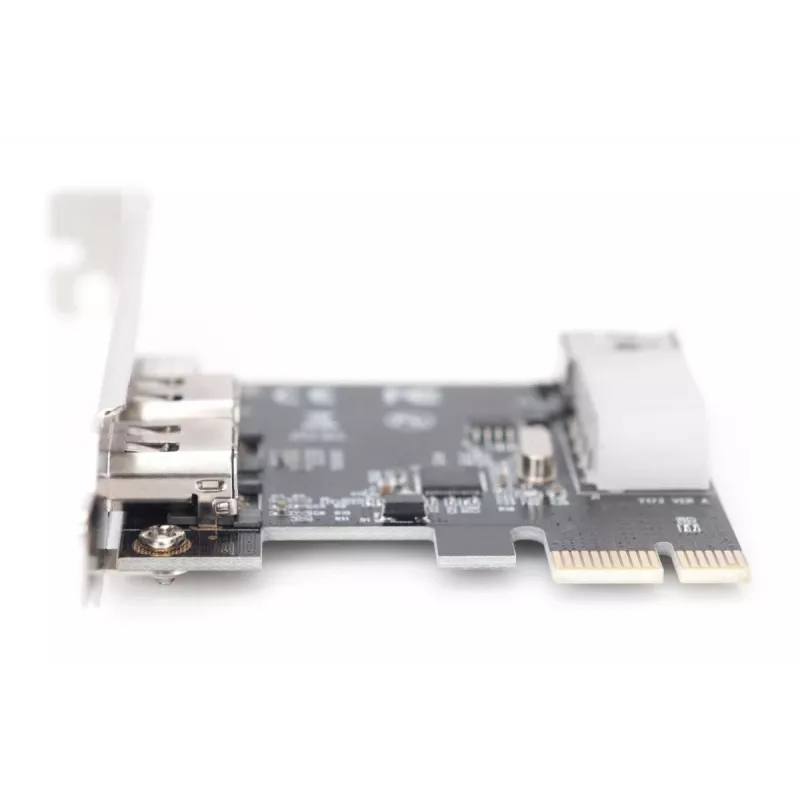 DIGITUS IEEE 1394a interfacekaart, Pci-e, 3 poort, 1x ext. 1394mini, 2x ext. 1394a poorten