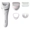 Epilator Philips BRE710/00, draadloze nat- en droogepilator, 32 schijven, 40 min. gebruikstijd, 2 snelheden, wit