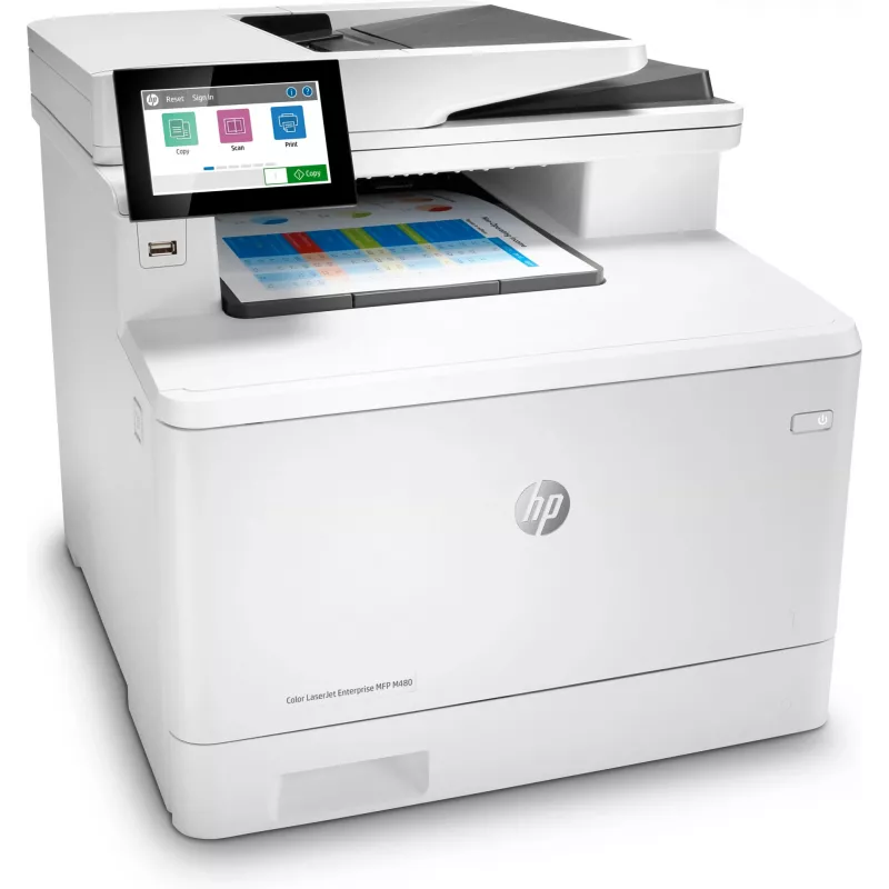 HP kleur LaserJet Enterprise MFP M480f, laser, kleurendruk, 600 x 600 DPI, A4, direct printen, wit, zwart