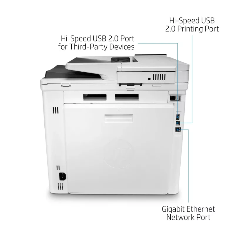 HP kleur LaserJet Enterprise MFP M480f, laser, kleurendruk, 600 x 600 DPI, A4, direct printen, wit, zwart