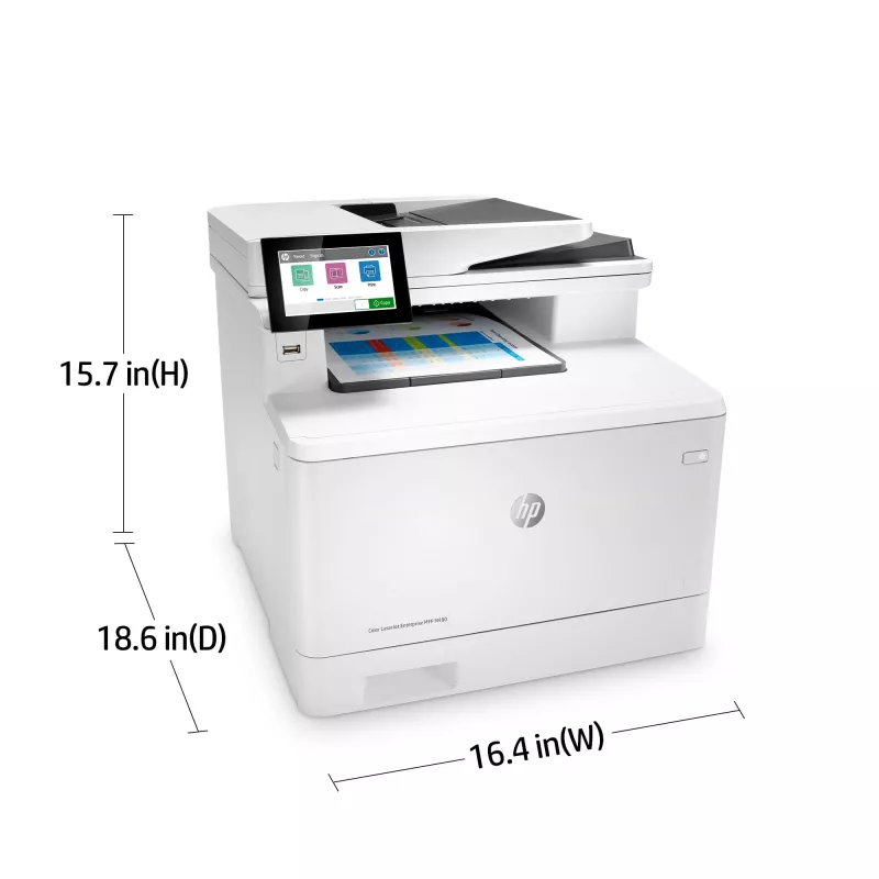 HP kleur LaserJet Enterprise MFP M480f, laser, kleurendruk, 600 x 600 DPI, A4, direct printen, wit, zwart