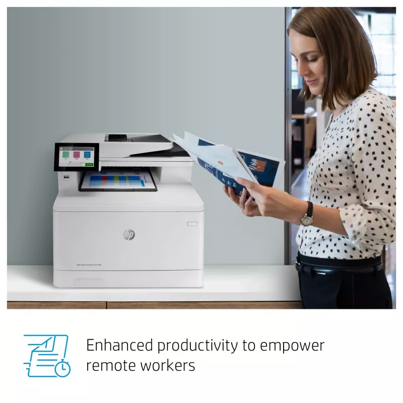 HP kleur LaserJet Enterprise MFP M480f, laser, kleurendruk, 600 x 600 DPI, A4, direct printen, wit, zwart