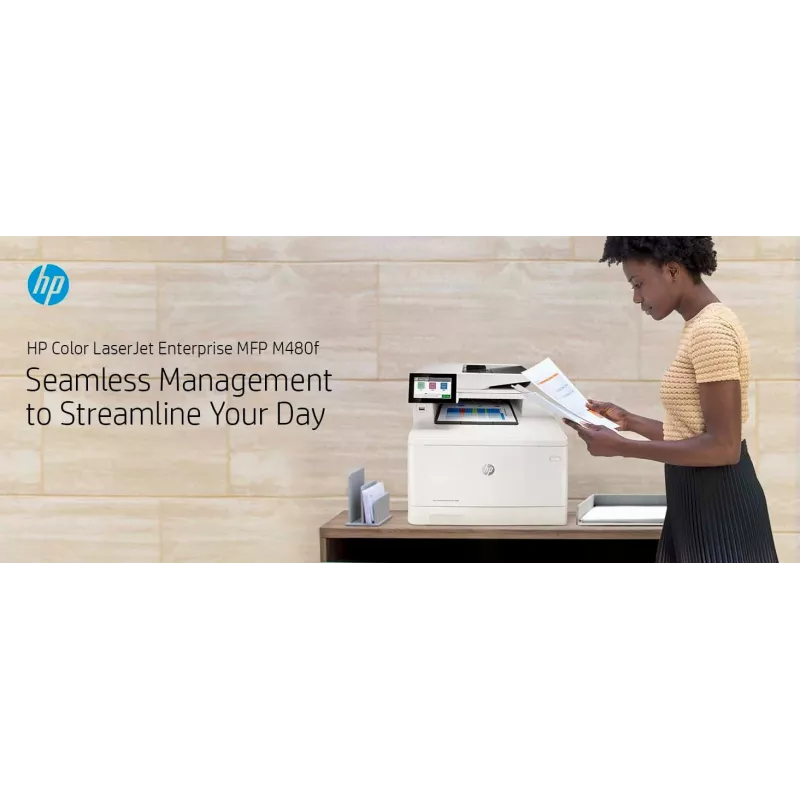 HP kleur LaserJet Enterprise MFP M480f, laser, kleurendruk, 600 x 600 DPI, A4, direct printen, wit, zwart