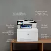 HP kleur LaserJet Enterprise MFP M480f, laser, kleurendruk, 600 x 600 DPI, A4, direct printen, wit, zwart