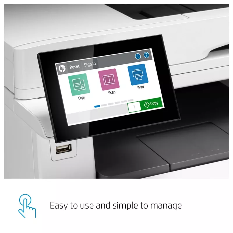 HP kleur LaserJet Enterprise MFP M480f, laser, kleurendruk, 600 x 600 DPI, A4, direct printen, wit, zwart