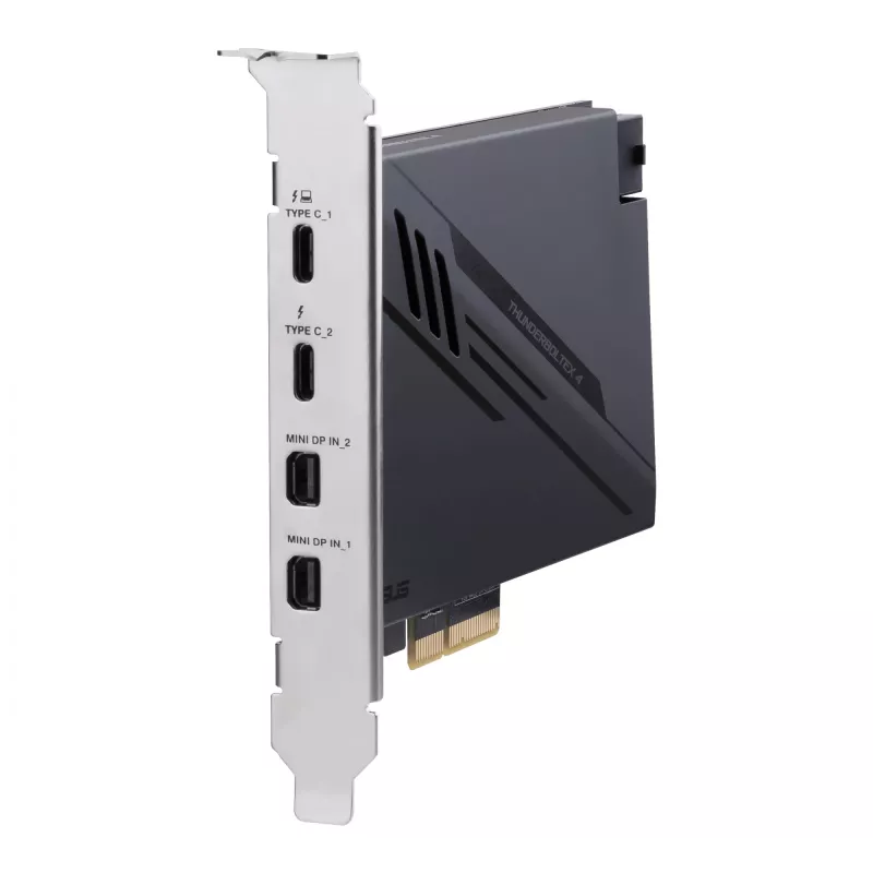 ASUS ThunderboltEX 4 interfacekaarten/adapters intern Mini DisplayPort, PCIe, Thunderbolt, USB 2.0, USB 3.2 Gen 2 (3.1 Gen 2)
