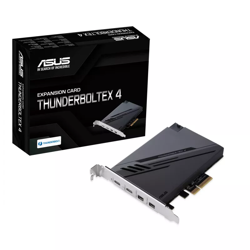 ASUS ThunderboltEX 4 interfacekaarten/adapters intern Mini DisplayPort, PCIe, Thunderbolt, USB 2.0, USB 3.2 Gen 2 (3.1 Gen 2)