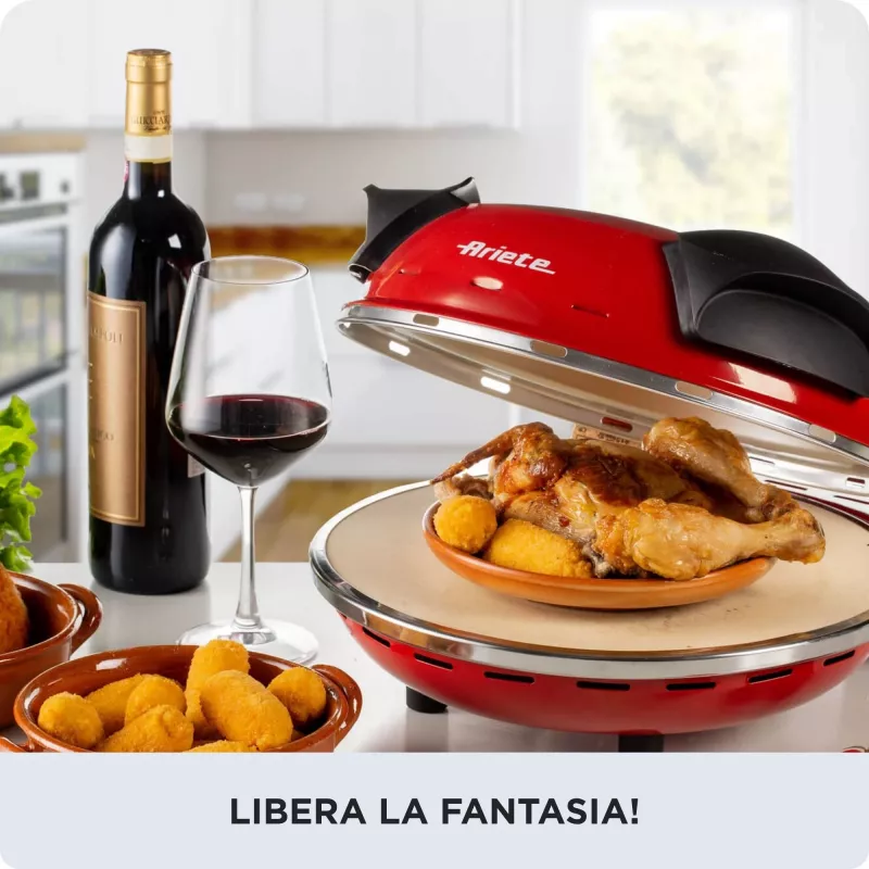 Pizzamaker Ariete 0909/10 1200 W zwart rood 1 pizza 33 cm