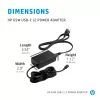 HP 65W USB-C LC voeding, laptop, binnen, 65 W, AC-naar-DC, HP, Business