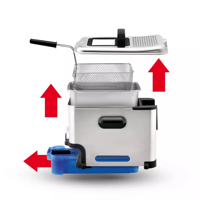 Tefal Oleoclean Pro Inox & Design FR8040 Single 3,5 l 2300 W zwart, roestvrij staal