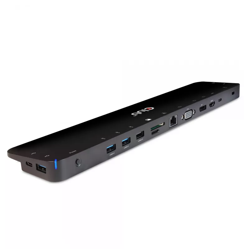 CLUB3D USB Type C 3.2 Gen1 Triple Display Dynamic PD Charging Dock 100W PD Power oplader