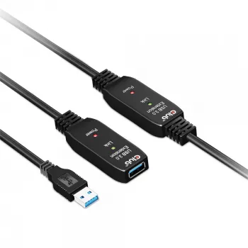 CLUB3D USB 3.2 Gen1 actieve repeater-kabel 10 m / 32.8ft M/F 28AWG