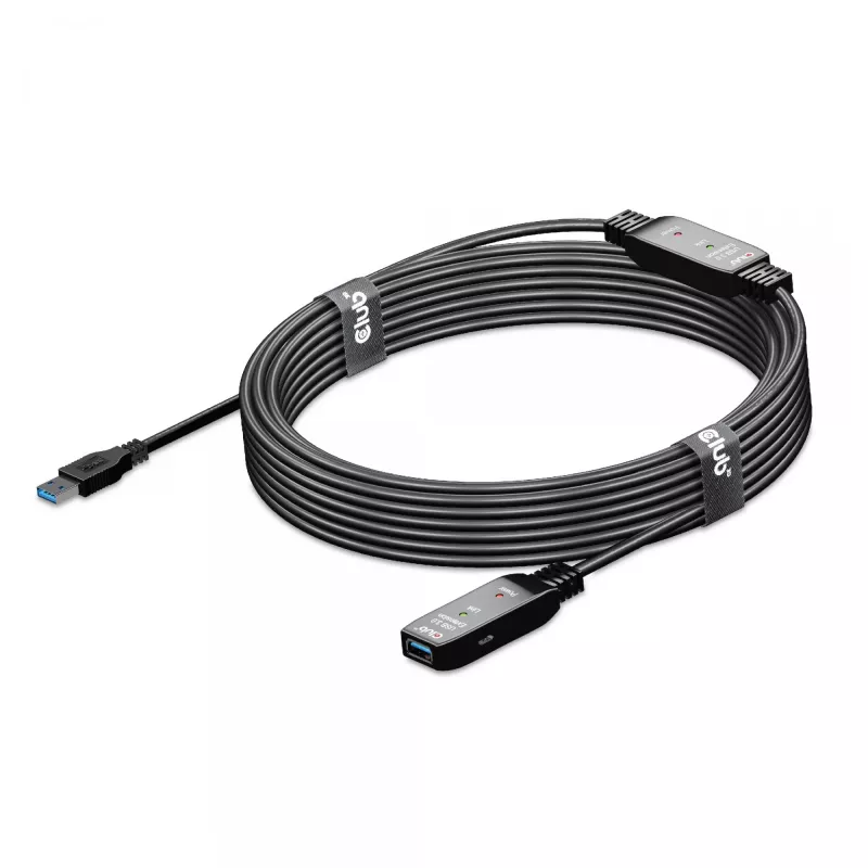 CLUB3D USB 3.2 Gen1 actieve repeater-kabel 10 m / 32.8ft M/F 28AWG
