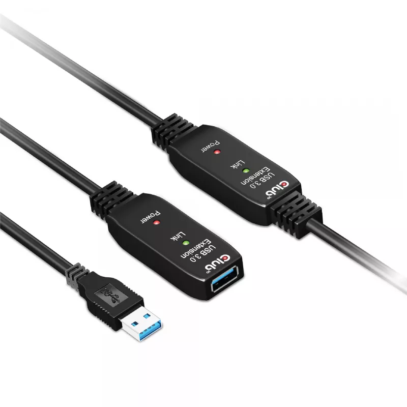 CLUB3D USB 3.2 Gen1 actieve repeater-kabel 15 m/ 49.2 ft M/F 28AWG