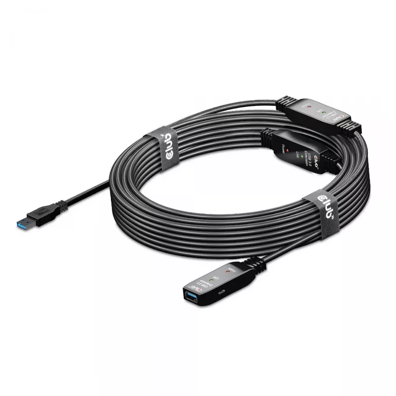 CLUB3D USB 3.2 Gen1 actieve repeater-kabel 15 m/ 49.2 ft M/F 28AWG
