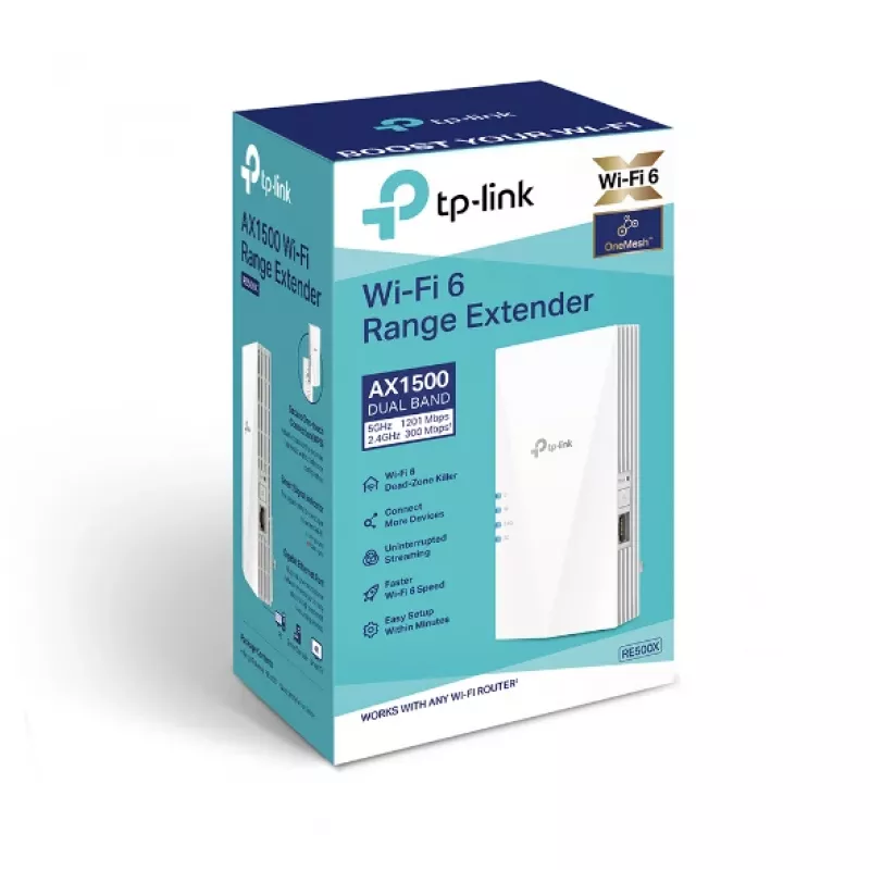TP-Link RE500X netwerk-extender netwerkzender & -ontvanger wit 1000 Mbit/s