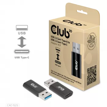 CLUB3D USB 3.2 Gen1 Type-A naar USB 3.2 Gen1 Type-C adapter M/F