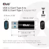 CLUB3D USB 3.2 Gen1 Type-A naar USB 3.2 Gen1 Type-C adapter M/F