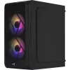 PC-behuizing AEROCOOL CS107V2 Mini Tower — zwart, microATX/Mini-ITX, 2x120mm ventilatoren, 1x3,5 inch + 2x2,5 inch vakken