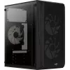 PC-behuizing AEROCOOL CS107V2 Mini Tower — zwart, microATX/Mini-ITX, 2x120mm ventilatoren, 1x3,5 inch + 2x2,5 inch vakken
