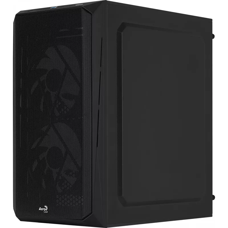 PC-behuizing AEROCOOL CS107V2 Mini Tower — zwart, microATX/Mini-ITX, 2x120mm ventilatoren, 1x3,5 inch + 2x2,5 inch vakken