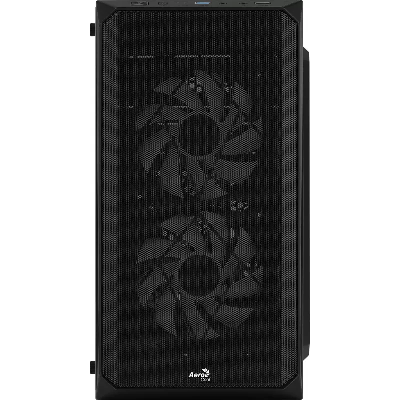 PC-behuizing AEROCOOL CS107V2 Mini Tower — zwart, microATX/Mini-ITX, 2x120mm ventilatoren, 1x3,5 inch + 2x2,5 inch vakken