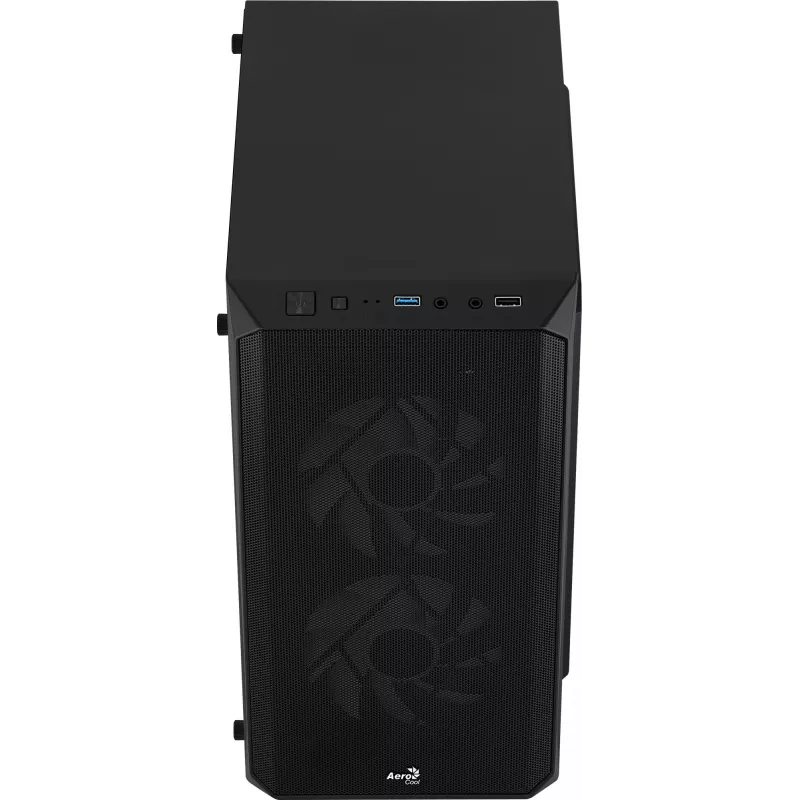 PC-behuizing AEROCOOL CS107V2 Mini Tower — zwart, microATX/Mini-ITX, 2x120mm ventilatoren, 1x3,5 inch + 2x2,5 inch vakken