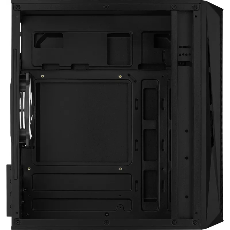 PC-behuizing AEROCOOL CS107V2 Mini Tower — zwart, microATX/Mini-ITX, 2x120mm ventilatoren, 1x3,5 inch + 2x2,5 inch vakken