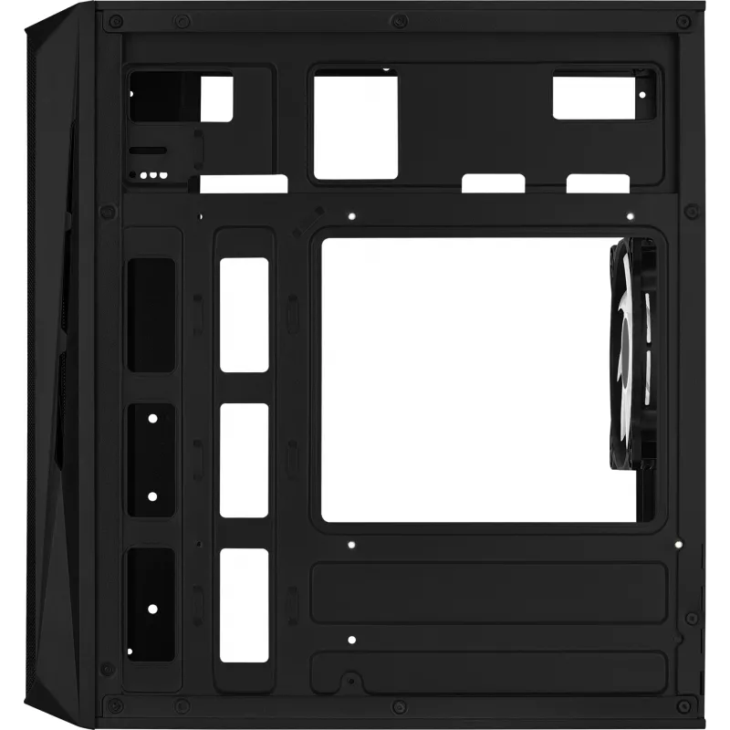 PC-behuizing AEROCOOL CS107V2 Mini Tower — zwart, microATX/Mini-ITX, 2x120mm ventilatoren, 1x3,5 inch + 2x2,5 inch vakken