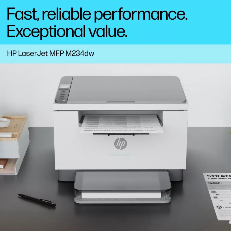 Multifunctionele laserprinter HP LaserJet MFP M234dw — mono, A4, 29 ppm, duplex, Wi‑Fi, Ethernet