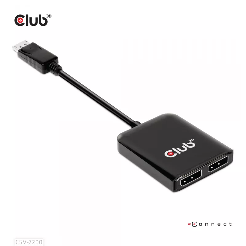 MST-hub DisplayPort 1.4 naar DisplayPort + HDMI 4K60Hz CLUB3D CSV-7220