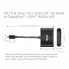 CLUB3D MST-hub USB3.2 Gen2 Type-C (DP Alt-Mode) naar DisplayPort + HDMI 4K60Hz M/F