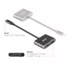 CLUB3D MST-hub USB3.2 Gen2 Type-C (DP Alt-Mode) naar DisplayPort + HDMI 4K60Hz M/F