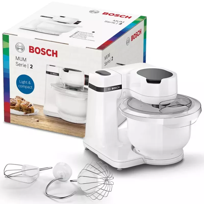 Keukenmachine Bosch Serie 2 MUMS2AW00 — 700 W, 3,8-L-kom, 4 snelheden, wit
