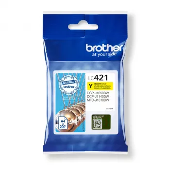 Brother LC-421Y printerpatroon 1 stuk origineel geel
