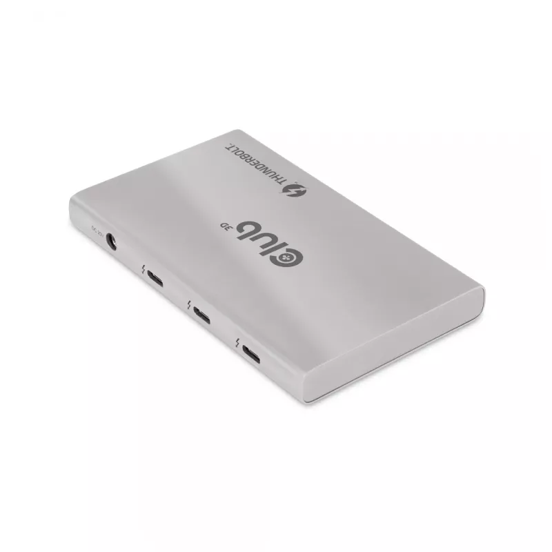 CLUB3D gecertificeerde Thunderbolt™4 draagbare 5-in-1 hub met Smart Power