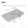 CLUB3D gecertificeerde Thunderbolt™4 draagbare 5-in-1 hub met Smart Power
