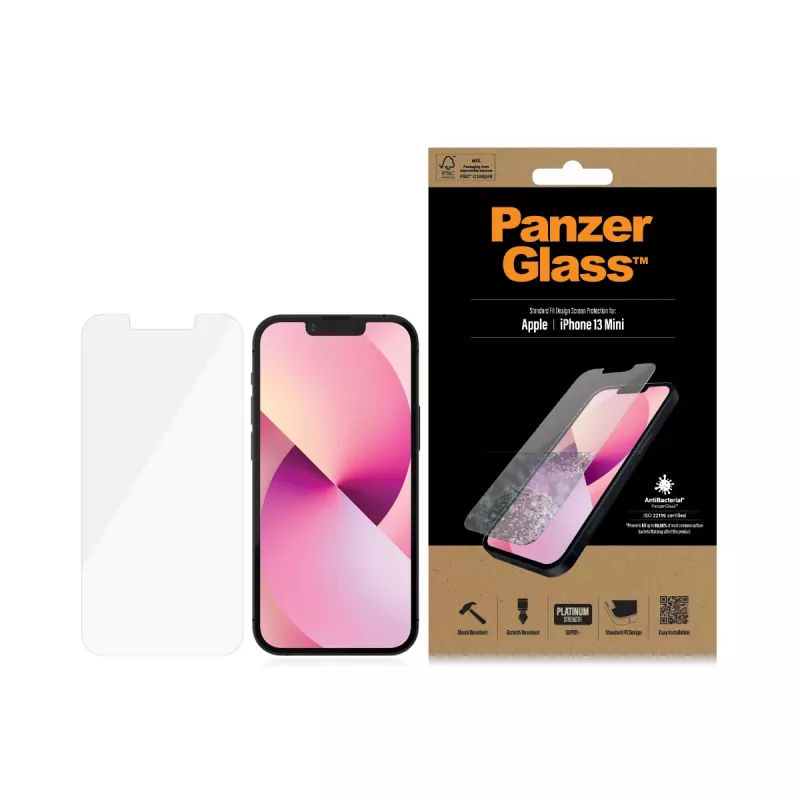 PanzerGlass displaybeschermfolie voor Apple iPhone 13 Mini Standard Fit
