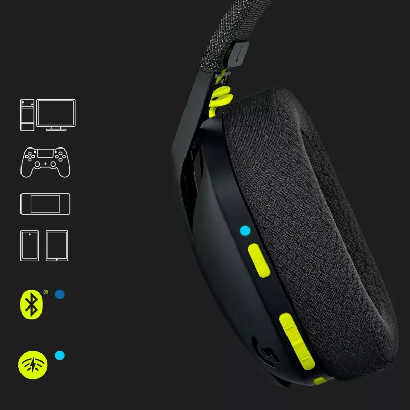 LOGITECH G435 Lightspeed draadloze gaming-headset - zwart