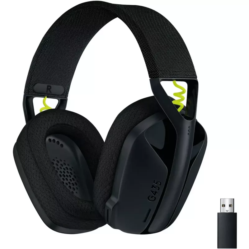 LOGITECH G435 Lightspeed draadloze gaming-headset - zwart
