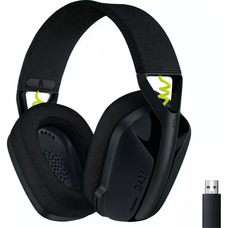 LOGITECH G435 Lightspeed draadloze gaming-headset - zwart