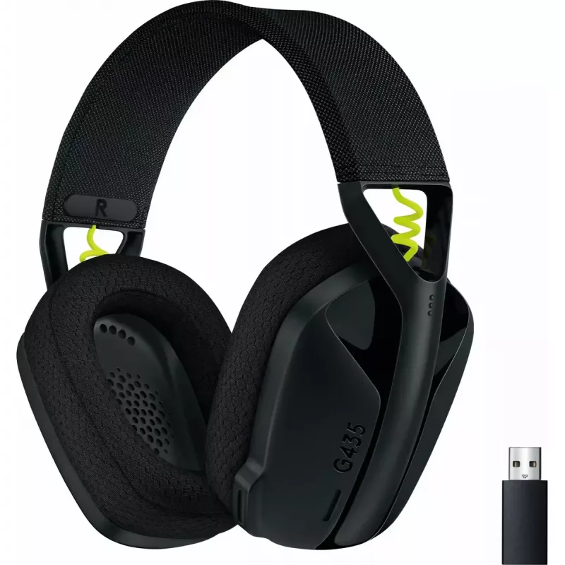 LOGITECH G435 Lightspeed draadloze gaming-headset - zwart