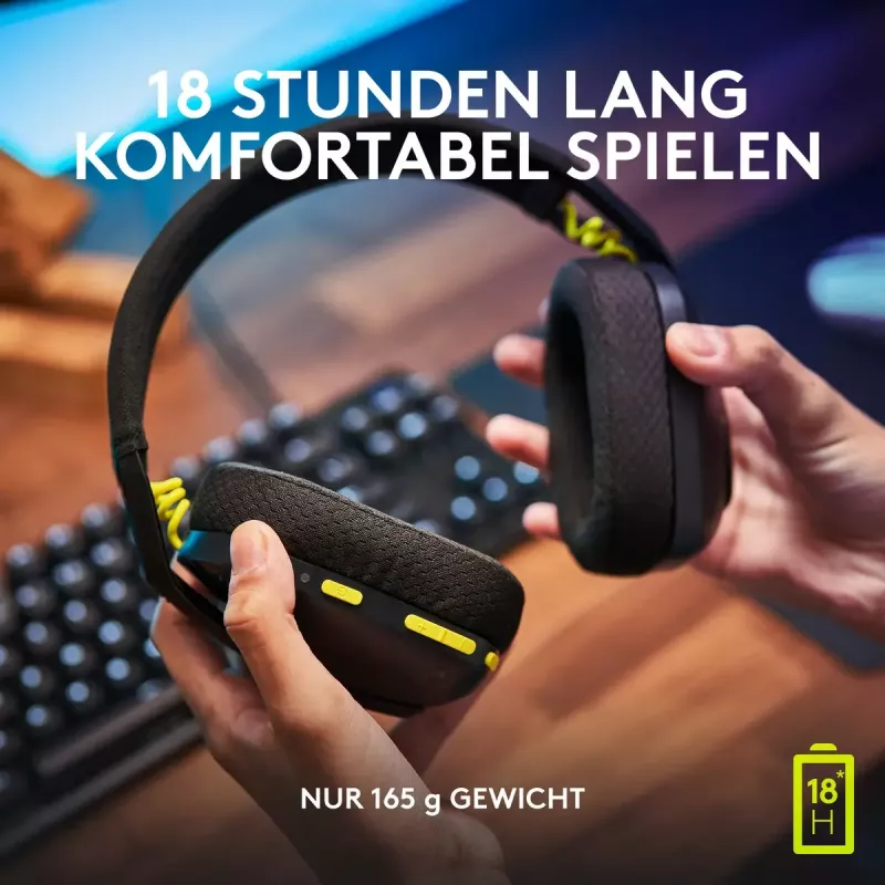 LOGITECH G435 Lightspeed draadloze gaming-headset - zwart