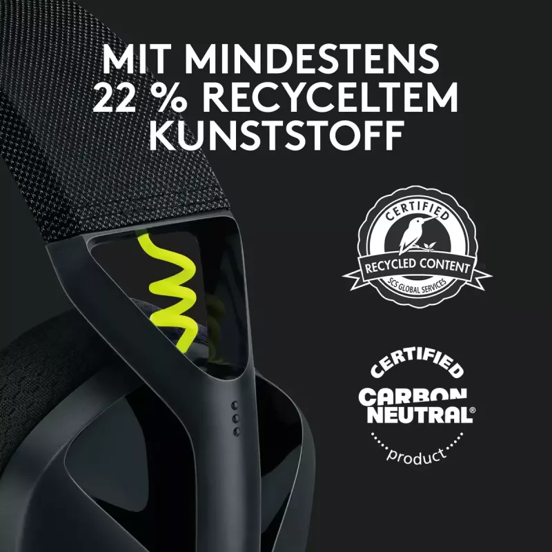 LOGITECH G435 Lightspeed draadloze gaming-headset - zwart