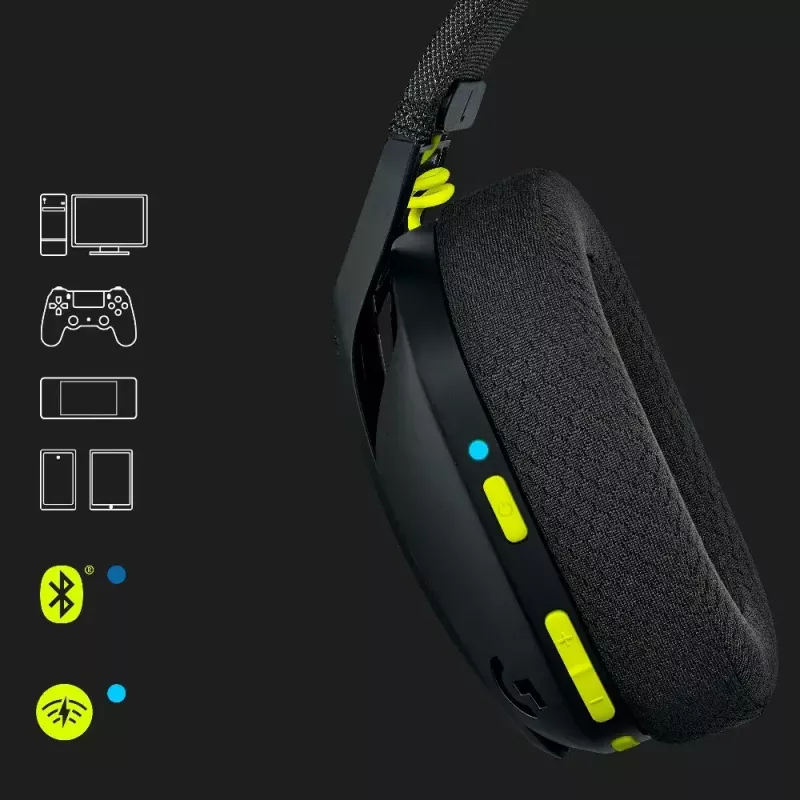 LOGITECH G435 Lightspeed draadloze gaming-headset - zwart