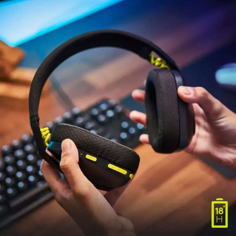 LOGITECH G435 Lightspeed draadloze gaming-headset - zwart