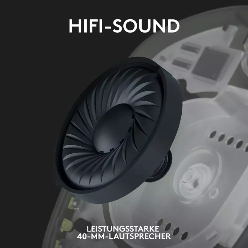 LOGITECH G435 Lightspeed draadloze gaming-headset - zwart