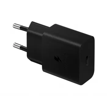 Mobiele oplader Samsung EP-T1510XBEGEU, 1 USB-C-aansluiting, 9V/1.67A-uitgang, 1 m kabel, zwart