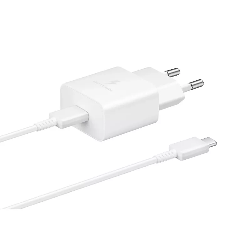 AC indoor snellader Samsung EP-T1510XWEGEU, USB-C 1-poort, 5–9 V, 1 m kabel, wit